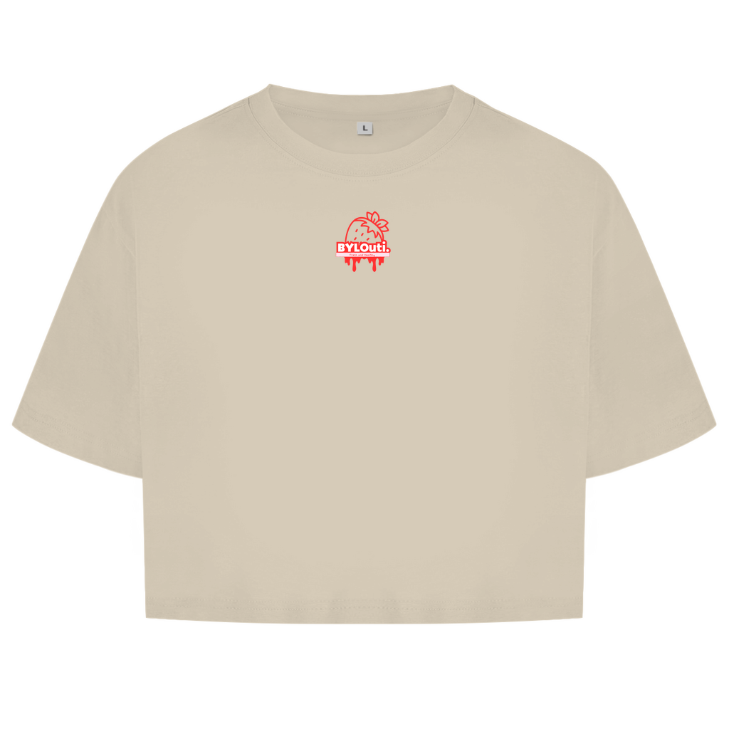 NEW ByLouti-Strawberry Oversize Crop Top