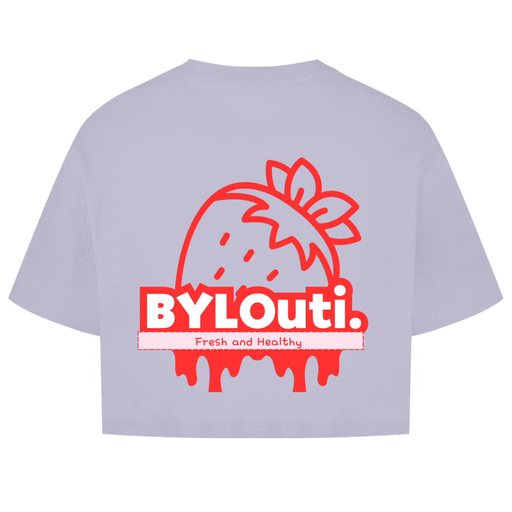 NEW ByLouti-Strawberry Oversize Crop Top