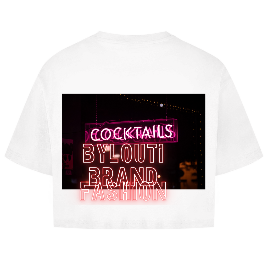 Women's Oversize Crop Top Donut Girl
