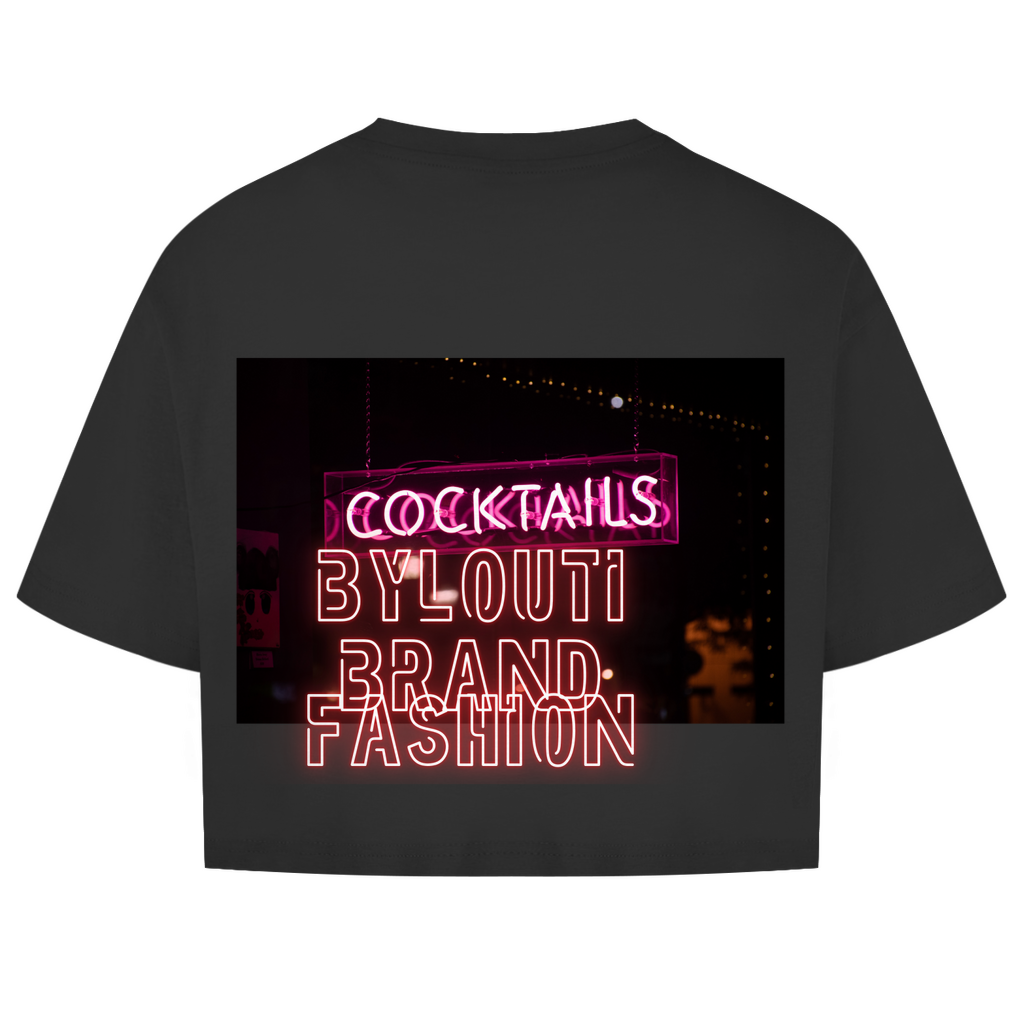 Women's Oversize Crop Top Donut Girl