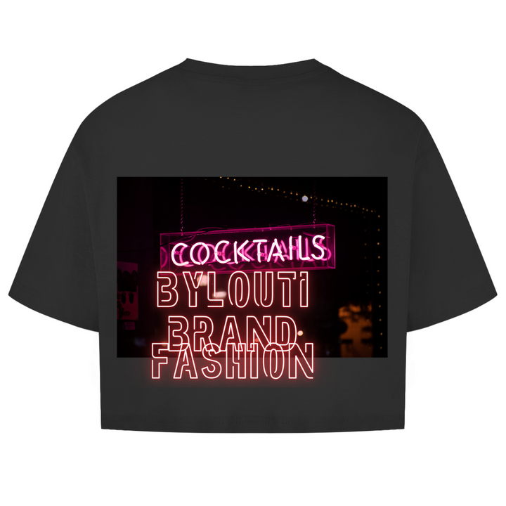 Women's Oversize Crop Top Donut Girl