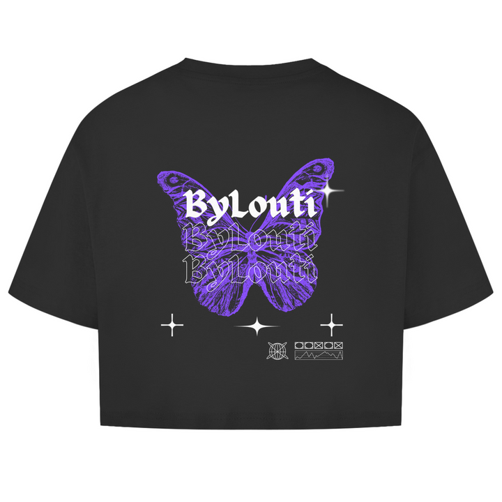 NEW ByLouti-Butterfly Oversize Crop Top
