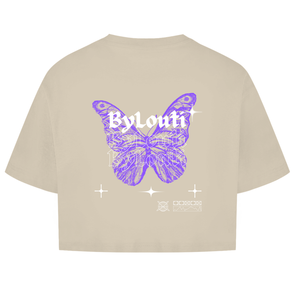 NEW ByLouti-Butterfly Oversize Crop Top