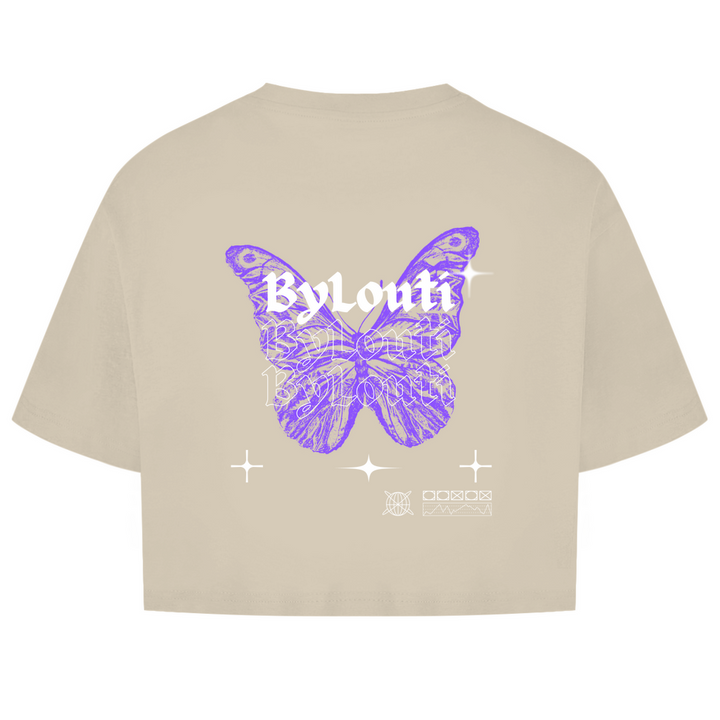 NEW ByLouti-Butterfly Oversize Crop Top