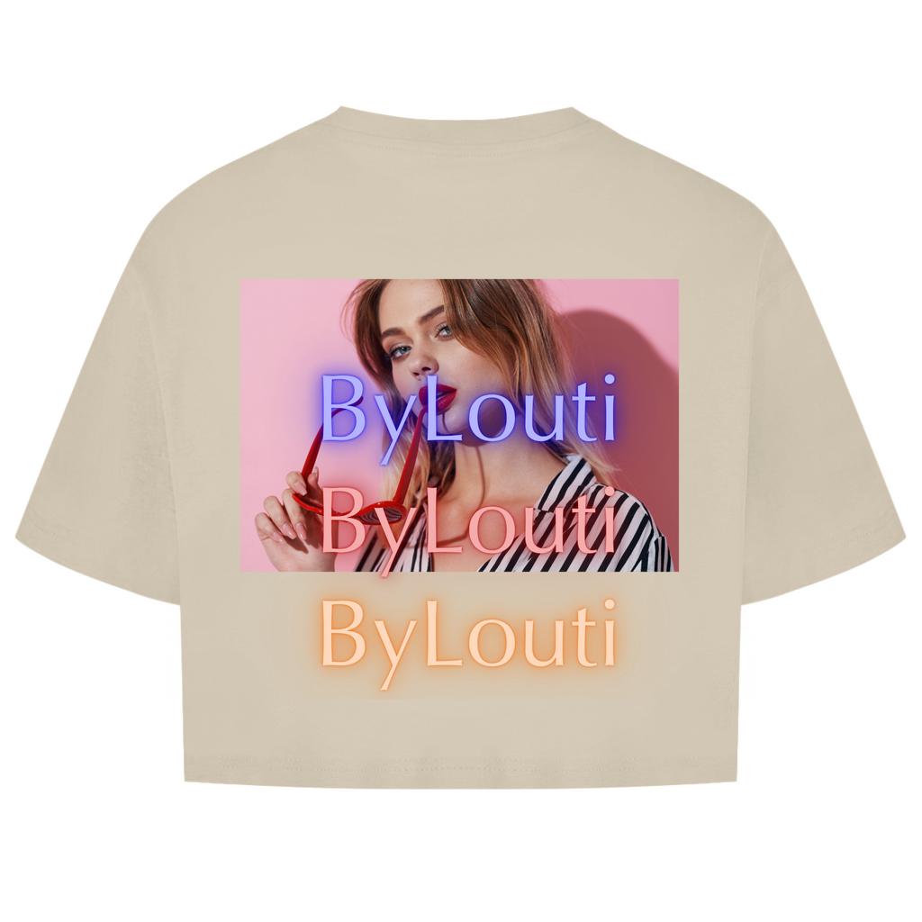Damen Oversize Crop Top XOXO