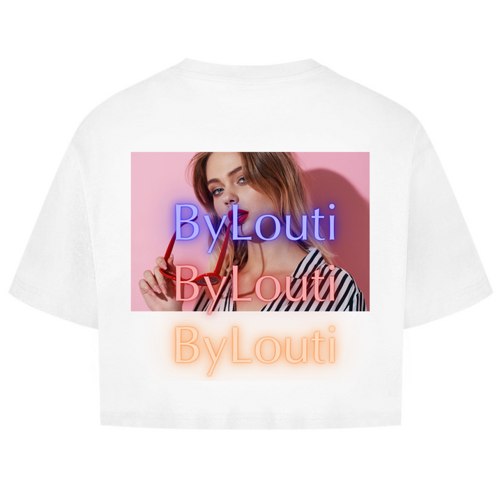 Damen Oversize Crop Top XOXO