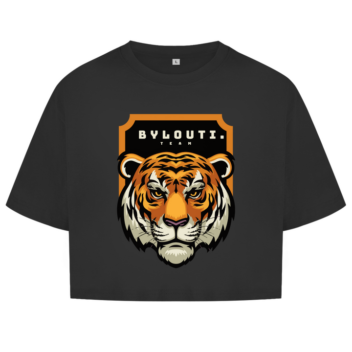 Women's Oversize Crop Top Lion