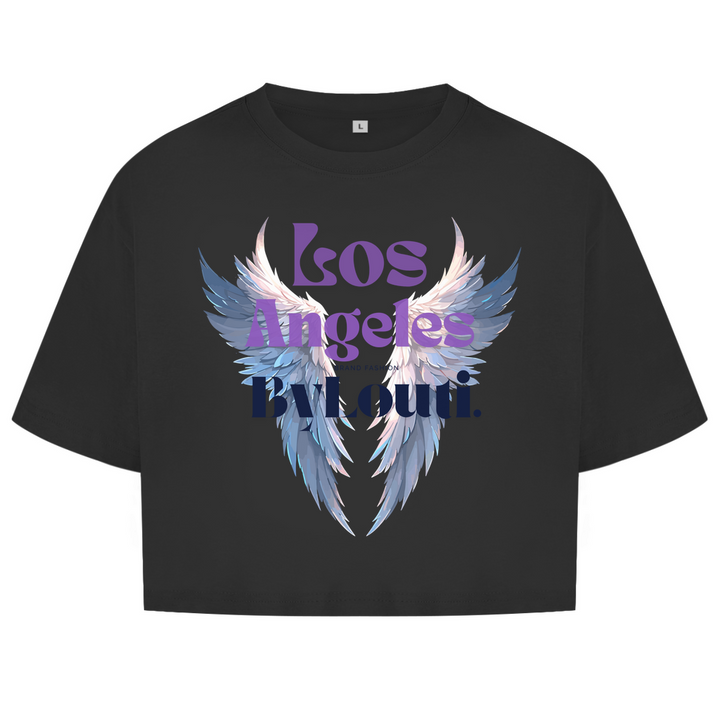 NEU Damen Oversize Crop Top Los Angeles