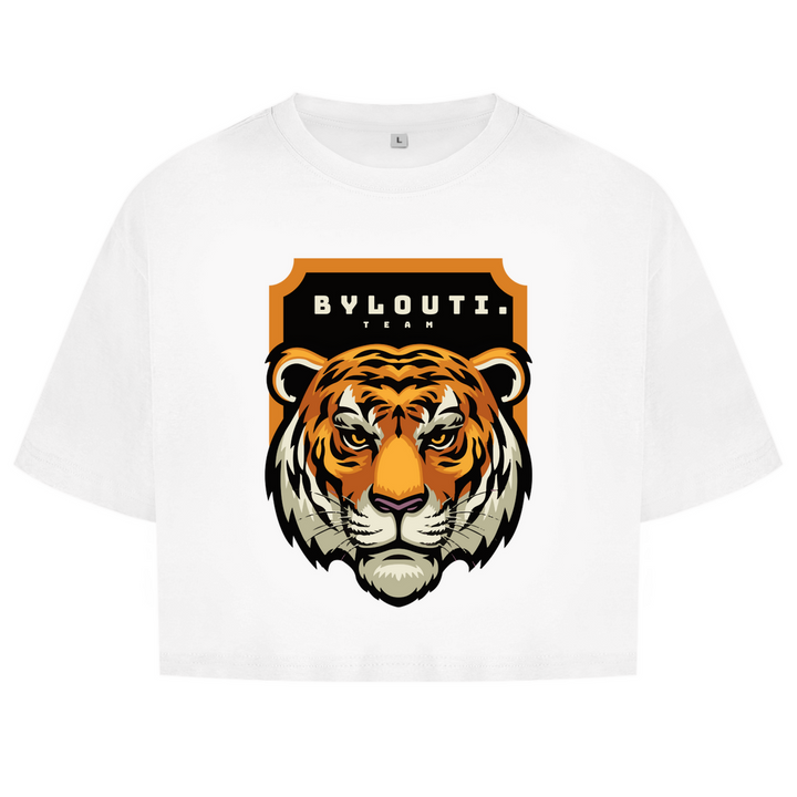 Women's Oversize Crop Top Lion