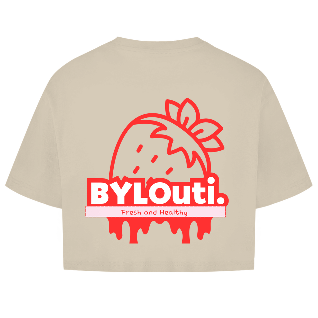 NEW ByLouti-Strawberry Oversize Crop Top