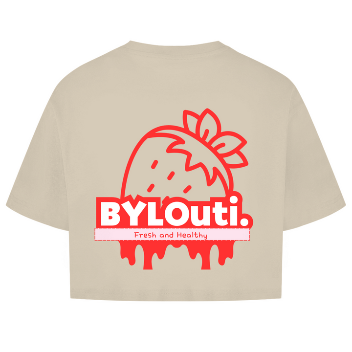 NEW ByLouti-Strawberry Oversize Crop Top