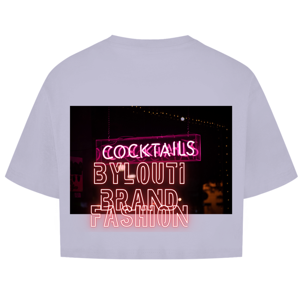 Women's Oversize Crop Top Donut Girl