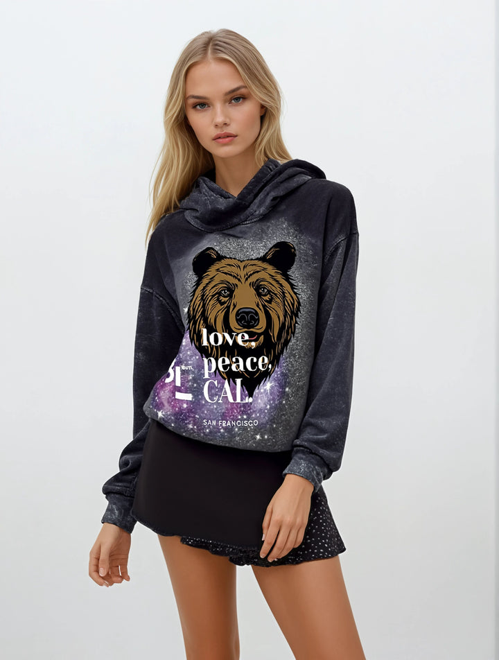 CALI BEAR Oversize Washed Hoodie