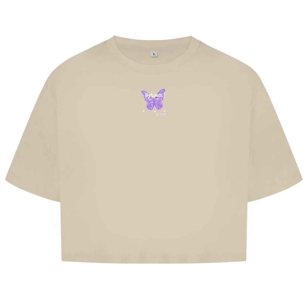 NEW ByLouti-Butterfly Oversize Crop Top