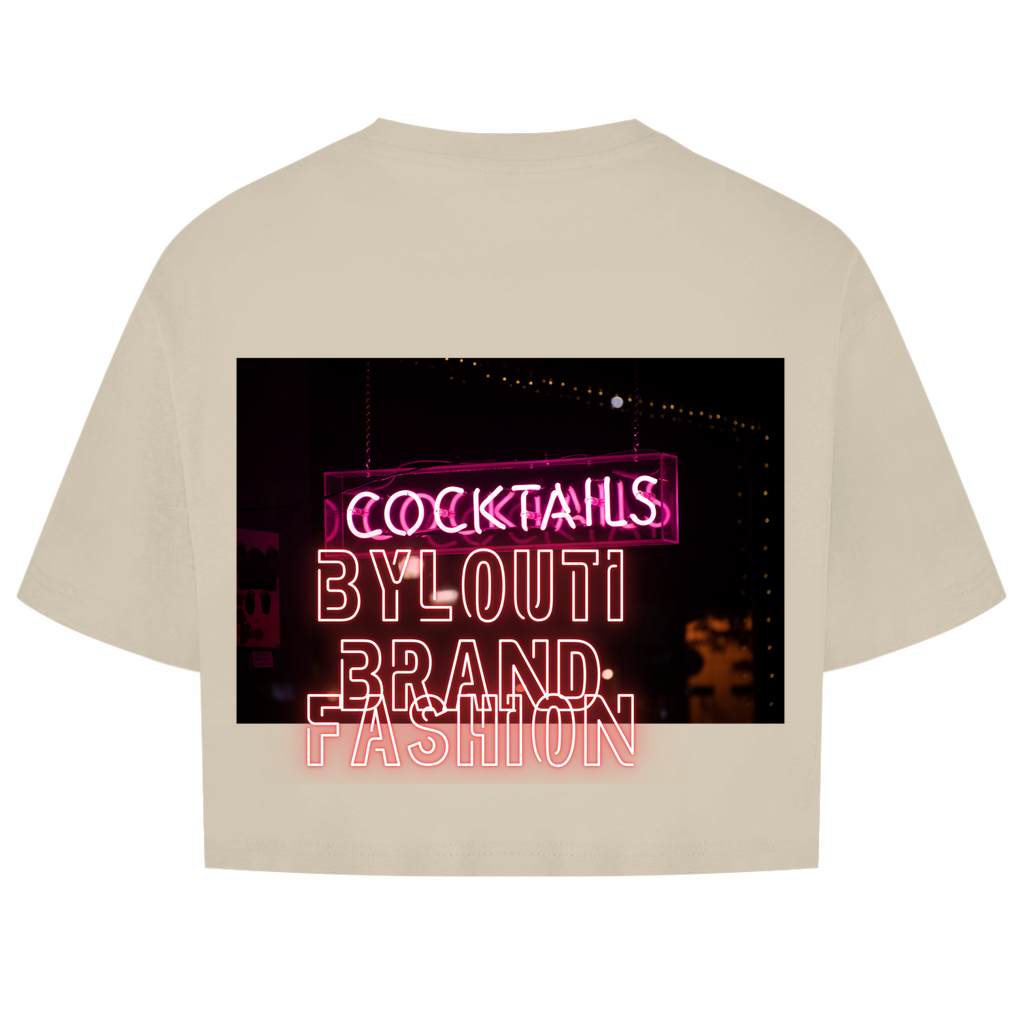 Women's Oversize Crop Top Donut Girl