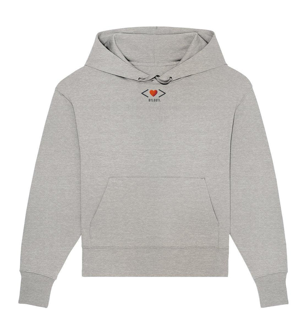 ByLouti - Heart - Code - Organic Oversize Hoodie (Stick) - ByLouti