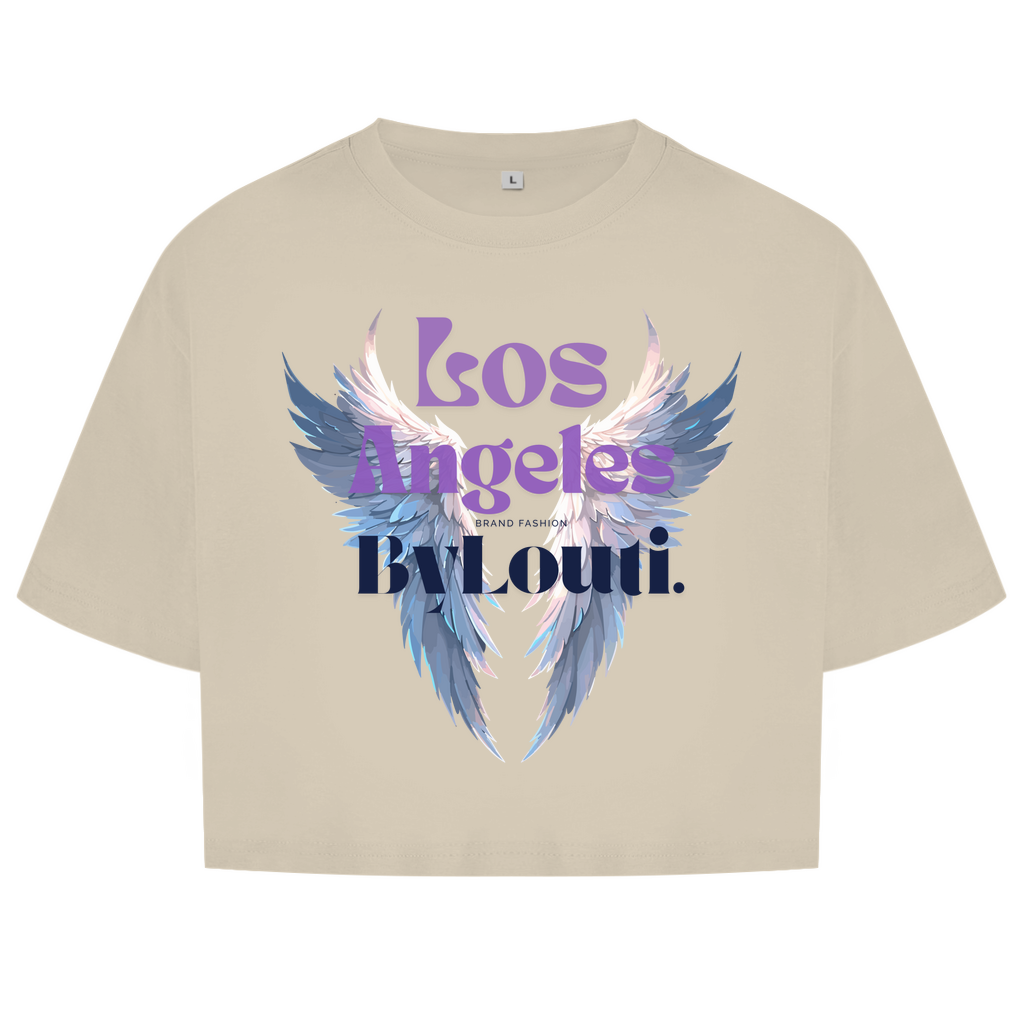 NEU Damen Oversize Crop Top Los Angeles