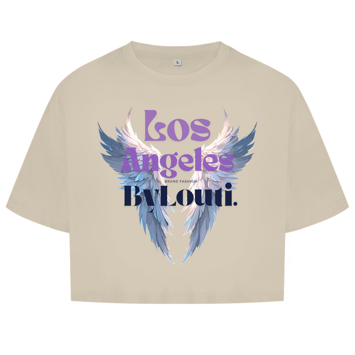 NEU Damen Oversize Crop Top Los Angeles