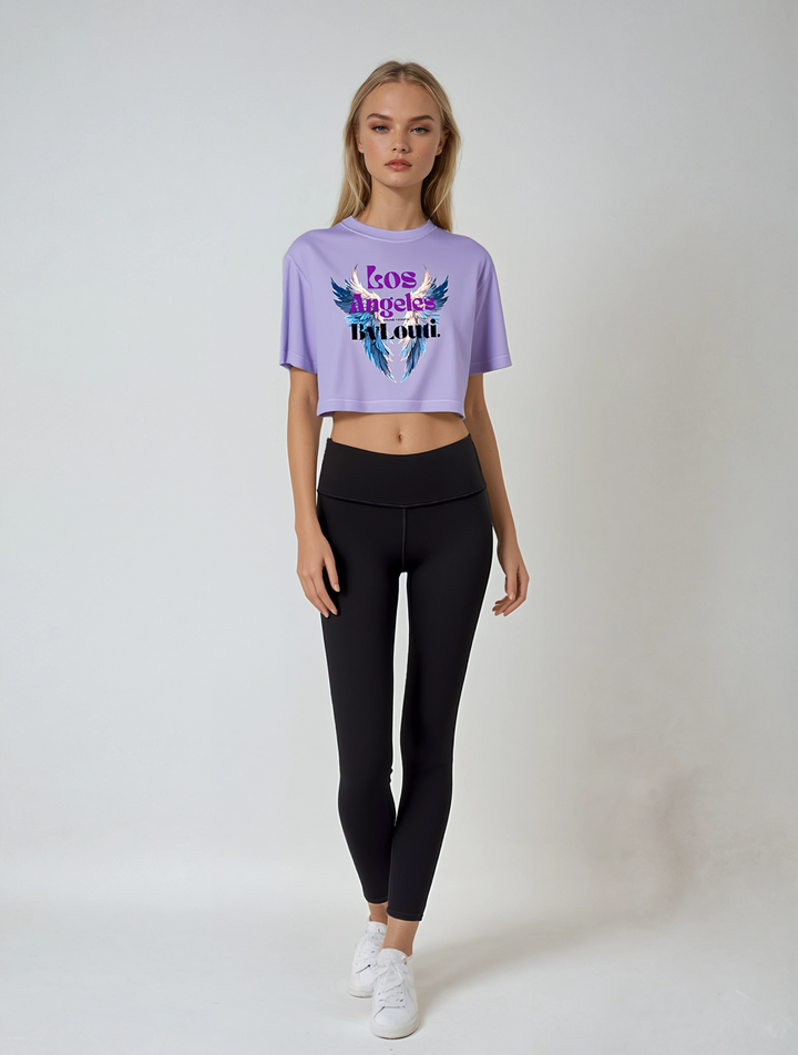 NEU Damen Oversize Crop Top Los Angeles