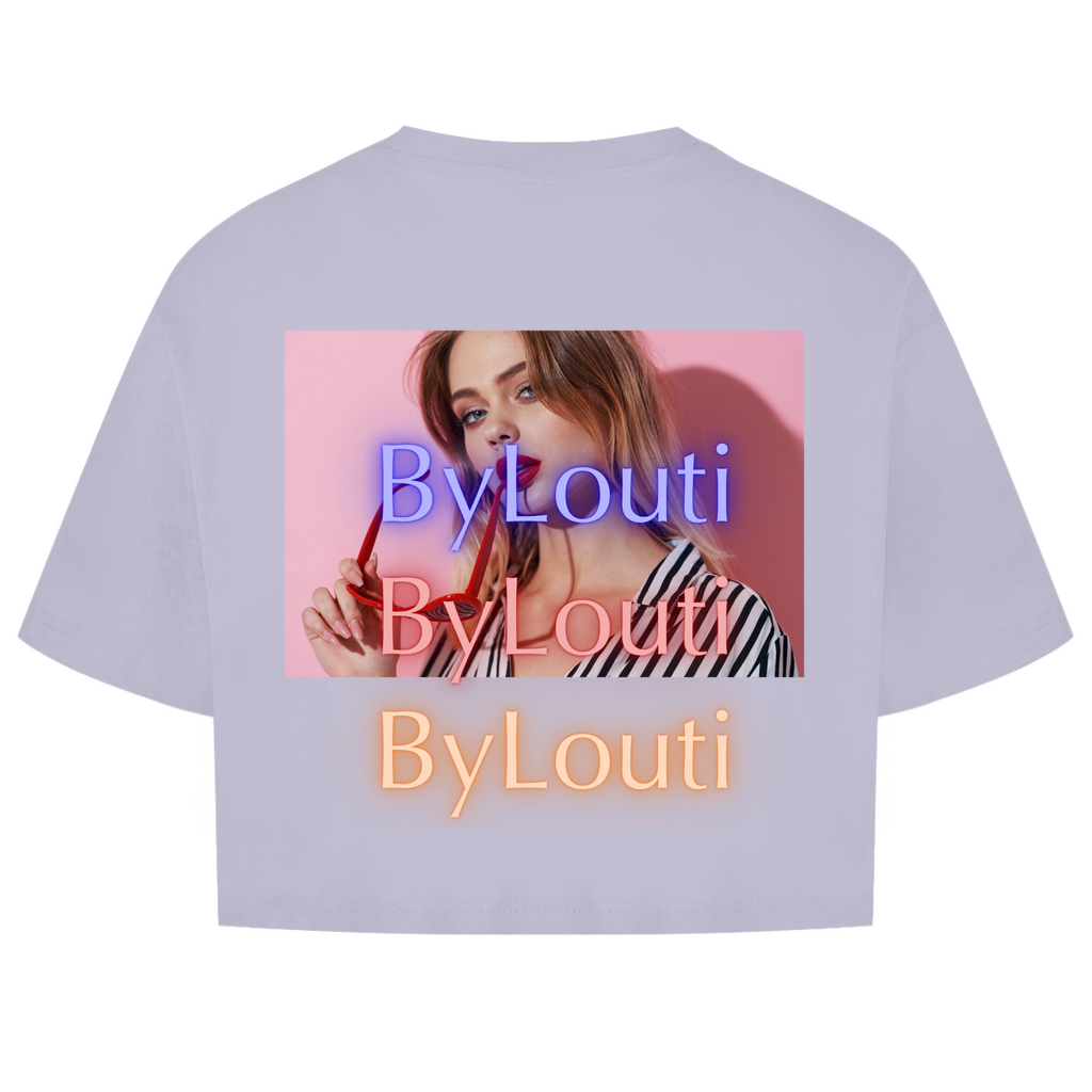 Damen Oversize Crop Top XOXO