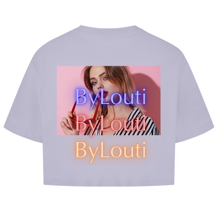 Damen Oversize Crop Top XOXO