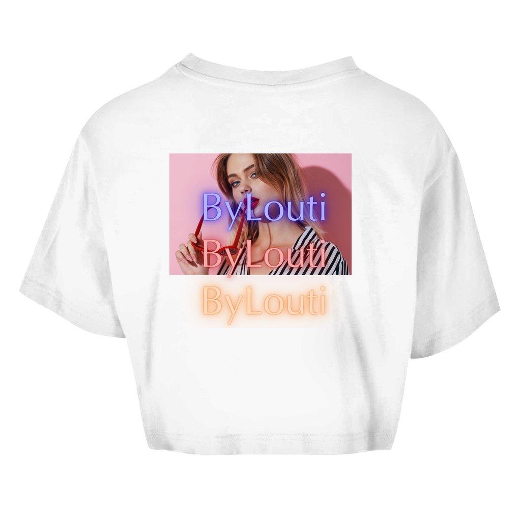 Damen Oversize Crop Top Lion - ByLouti
