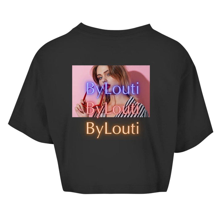Damen Oversize Crop Top XOXO - ByLouti