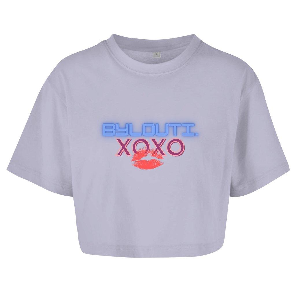Damen Oversize Crop Top XOXO - ByLouti