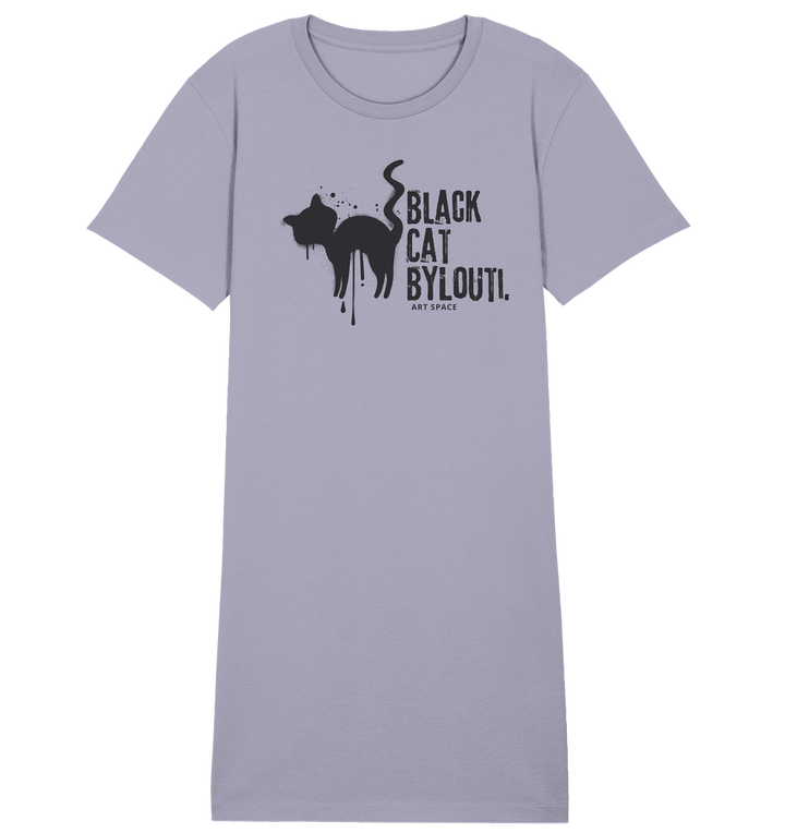 ByLouti-Black Cat - Ladies Organic Shirt Dress