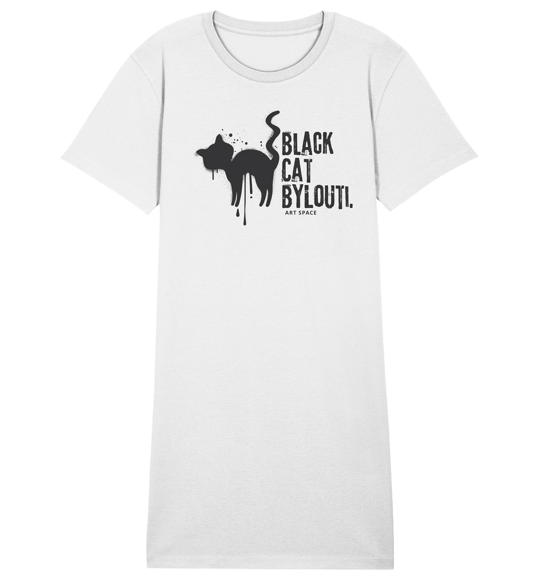 ByLouti-Black Cat - Ladies Organic Shirt Dress